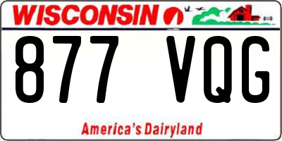 WI license plate 877VQG
