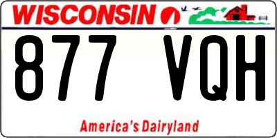 WI license plate 877VQH
