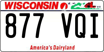 WI license plate 877VQI