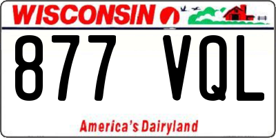 WI license plate 877VQL