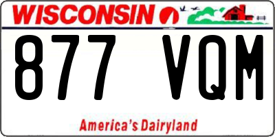 WI license plate 877VQM
