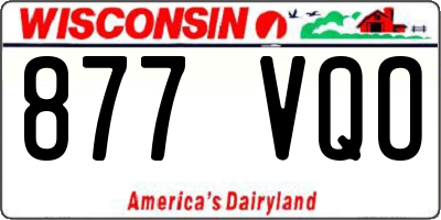WI license plate 877VQO