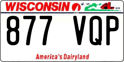 WI license plate 877VQP