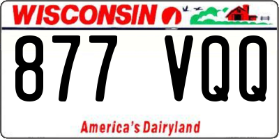 WI license plate 877VQQ