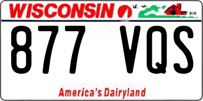 WI license plate 877VQS