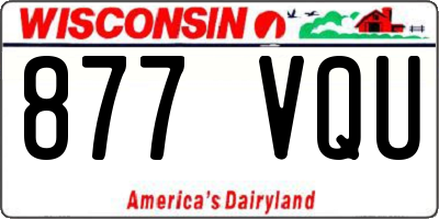 WI license plate 877VQU