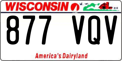 WI license plate 877VQV