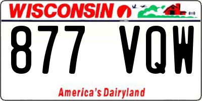 WI license plate 877VQW