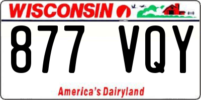 WI license plate 877VQY