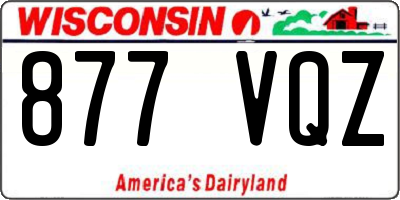 WI license plate 877VQZ