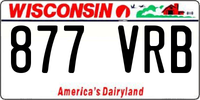 WI license plate 877VRB