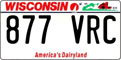 WI license plate 877VRC