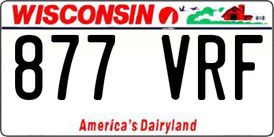 WI license plate 877VRF
