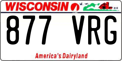 WI license plate 877VRG