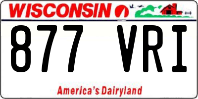 WI license plate 877VRI