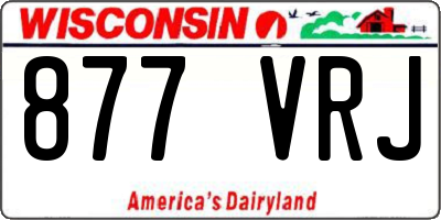WI license plate 877VRJ