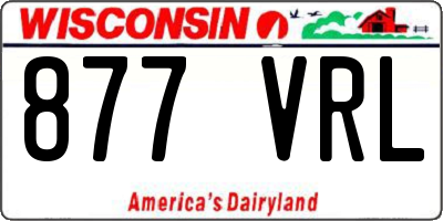 WI license plate 877VRL