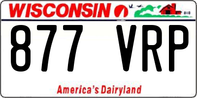 WI license plate 877VRP