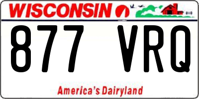 WI license plate 877VRQ