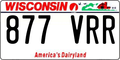 WI license plate 877VRR