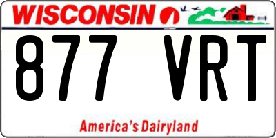 WI license plate 877VRT