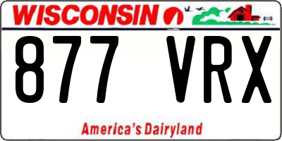 WI license plate 877VRX