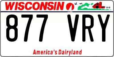 WI license plate 877VRY