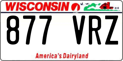 WI license plate 877VRZ
