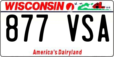 WI license plate 877VSA