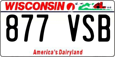 WI license plate 877VSB
