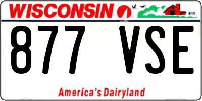 WI license plate 877VSE
