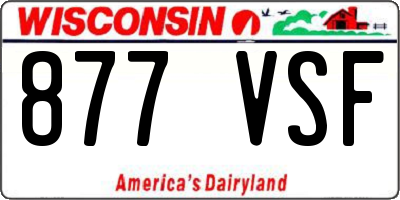 WI license plate 877VSF