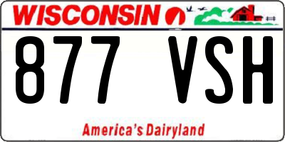 WI license plate 877VSH