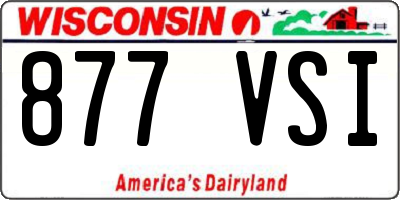 WI license plate 877VSI
