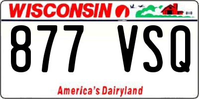 WI license plate 877VSQ