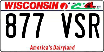 WI license plate 877VSR