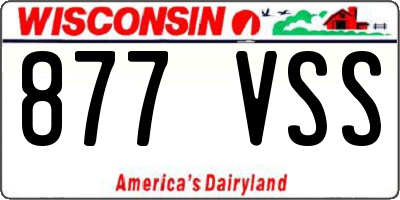 WI license plate 877VSS