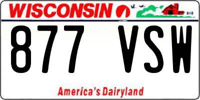WI license plate 877VSW