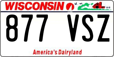 WI license plate 877VSZ