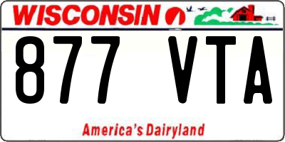 WI license plate 877VTA