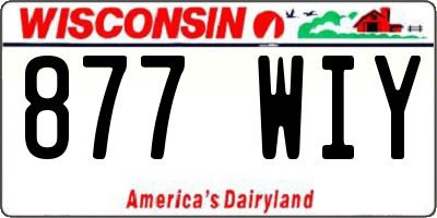WI license plate 877WIY