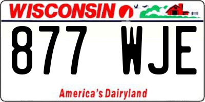 WI license plate 877WJE