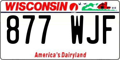 WI license plate 877WJF