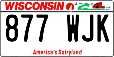 WI license plate 877WJK