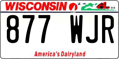WI license plate 877WJR
