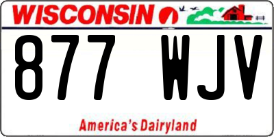 WI license plate 877WJV