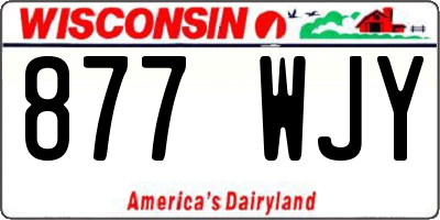 WI license plate 877WJY