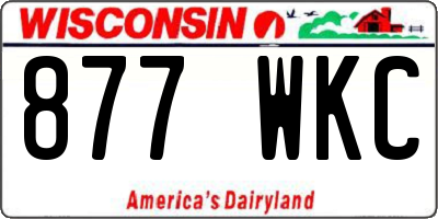 WI license plate 877WKC