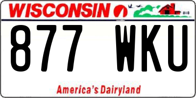 WI license plate 877WKU
