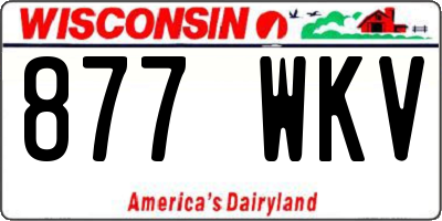WI license plate 877WKV